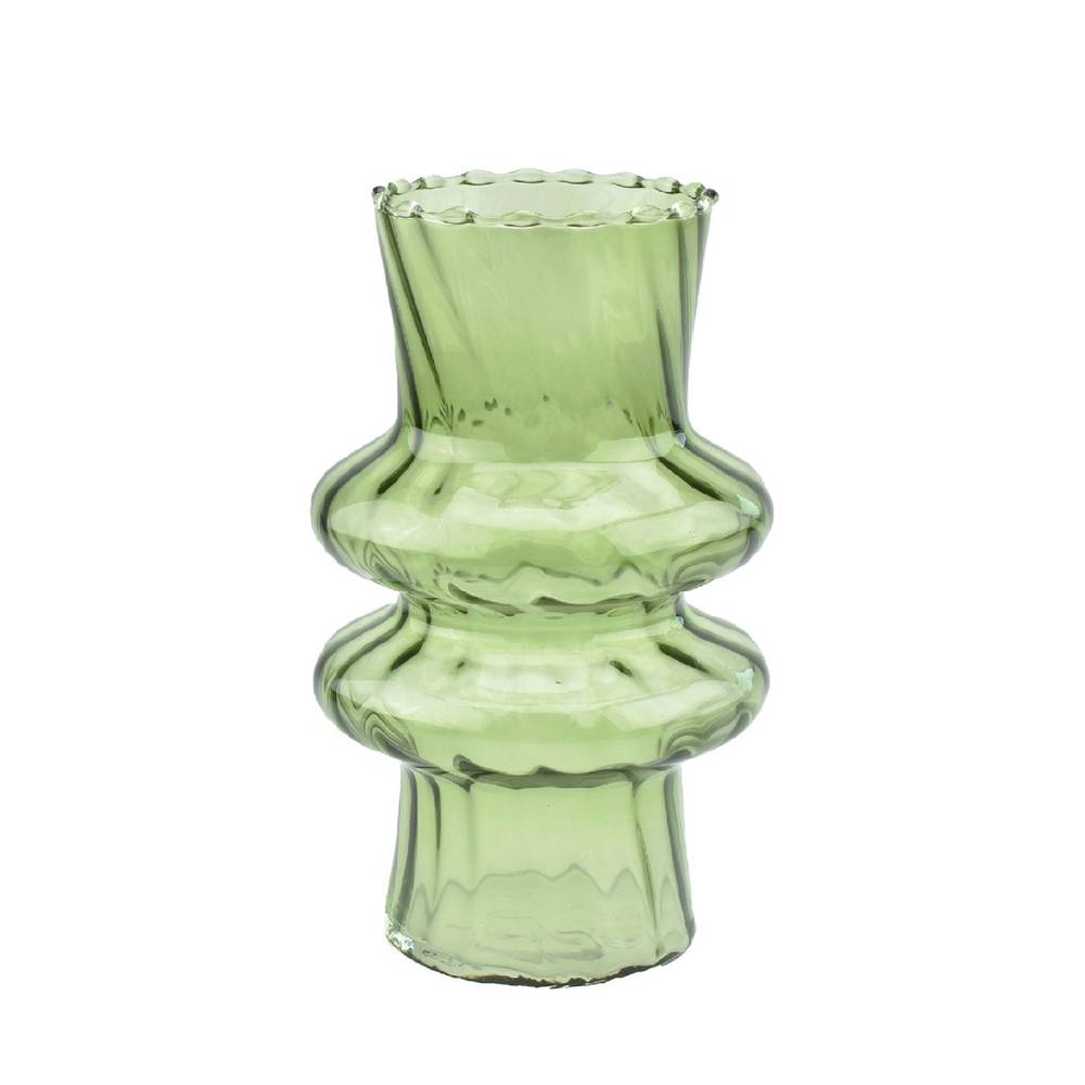 Glas Vase Jetro grün D12cm H20cm 