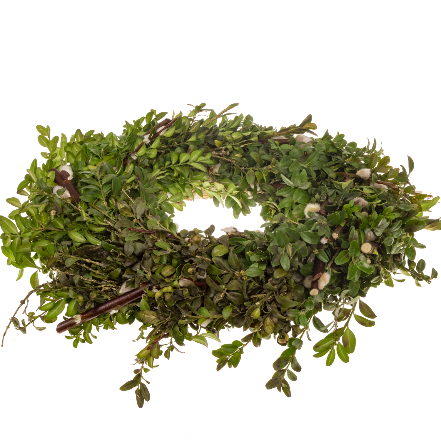 Kranz grün Buchs/Kätzchen D30cm (B09)