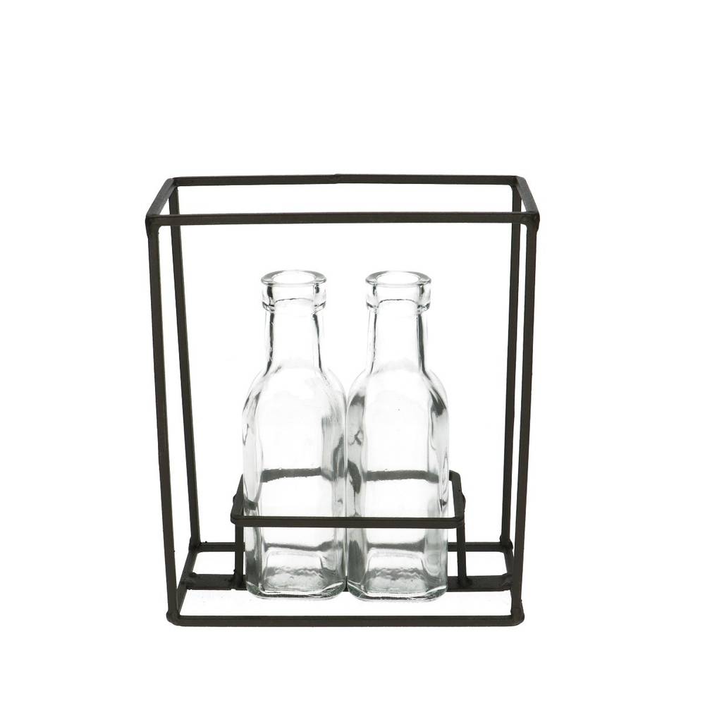Flaschen In Gestell D3/5cm H16cm Transp.