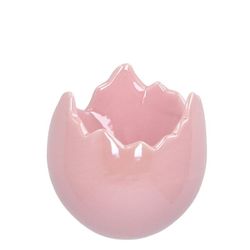 Keramik Übertopf Ei perle rosa D10cm H10cm