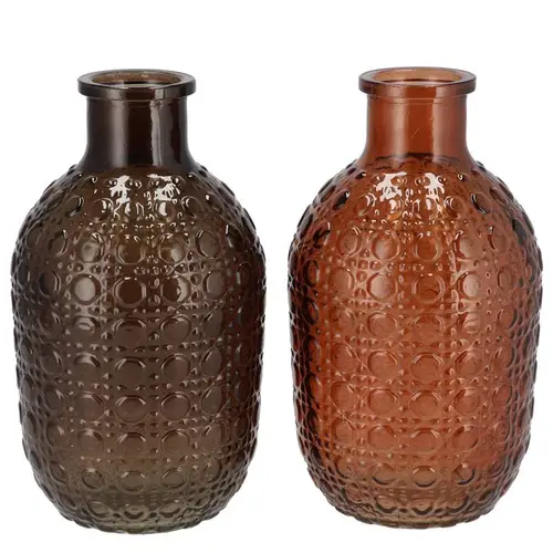 Glas Vase Taylor mix braun D12cm H20cm