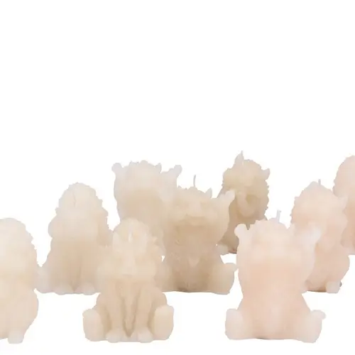 Kerze Eichhorn mix creme 08x09cm