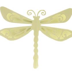 Wandaufhänger Libelle grün D25.5cm