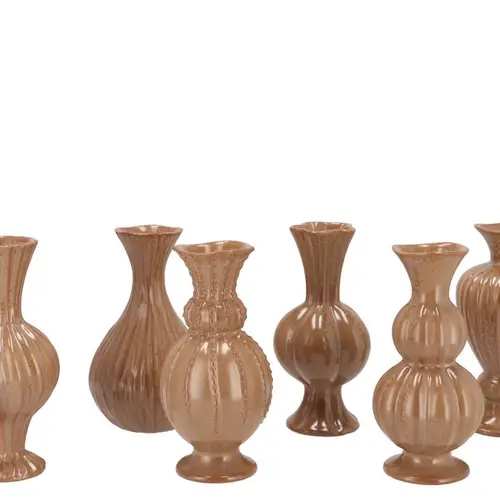 Keramik Vase Milou sand 09x09x17cm