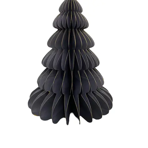 Deko Baum Papier rund blau H30cm faltbar