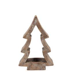 Teelichthalter Baum gold 13x07x20cm