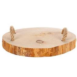 Holz Tablett mit Ohren natur D20-25cm