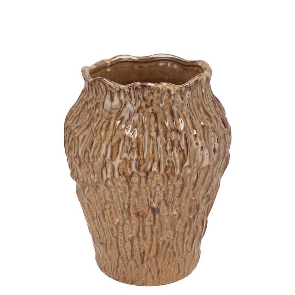 Keramik Vase Cody braun 22x22x25cm