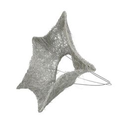 Strausshalter Sisal Stern silber D25cm