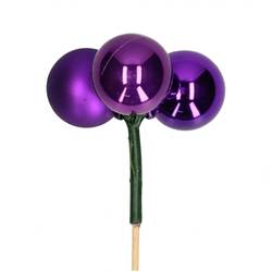 Kugel Trio auf Stab violett L50cm D04cm