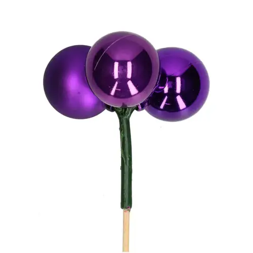 Kugel Trio auf Stab violett L50cm D04cm