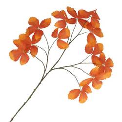 Seiden Kastanienblatt orange L135cm