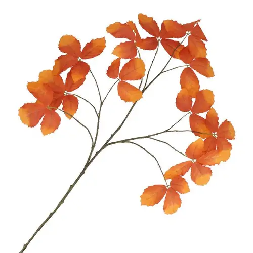 Seiden Kastanienblatt orange L135cm