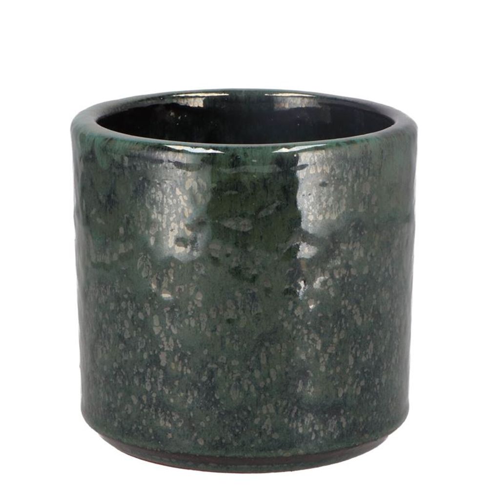 Keramik Übertopf Javea glasiert grün D13cm H12cm