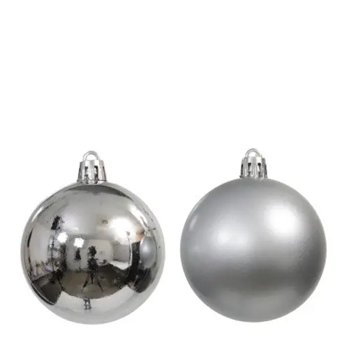 Kugel Plastik silber D06cm x9 