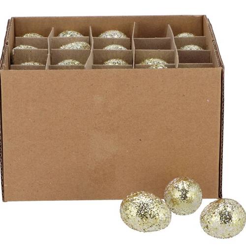 Wachtelei Glitter weiss x60