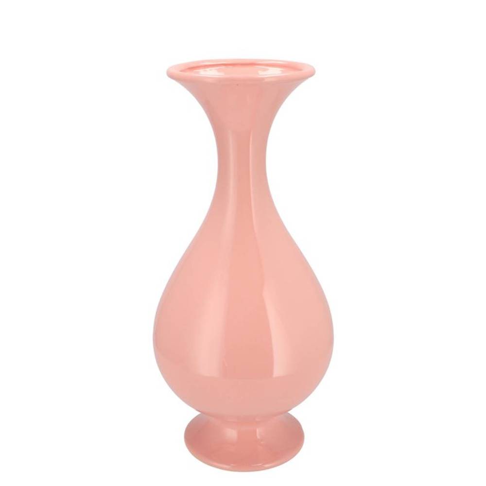 Keramik Vase Trompete rosa 18x18x38cm 