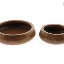 Keramik Schale Venato 2/Set braun D32cm H12cm