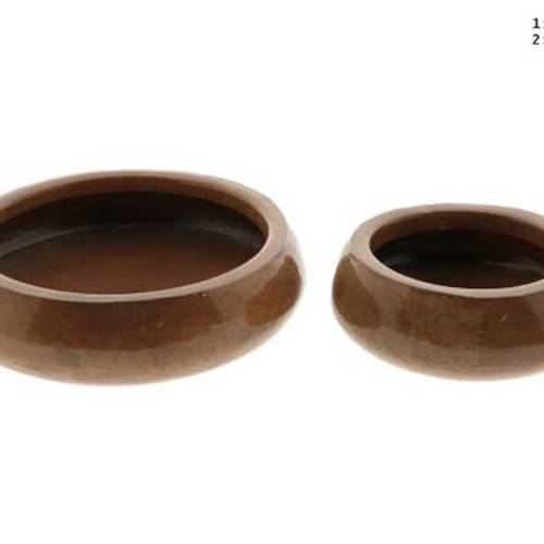Keramik Schale Venato 2/Set braun D32cm H12cm