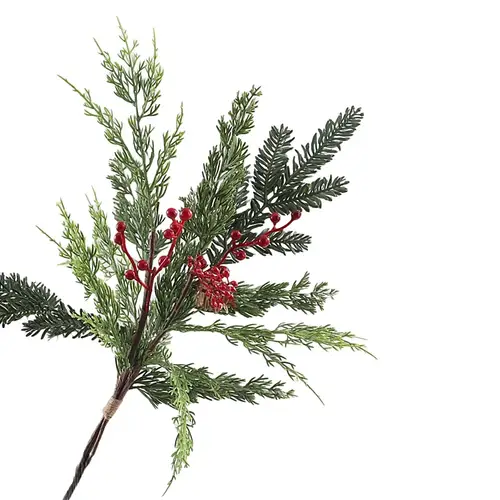 Pine Beeren mix grün/rot L50cm