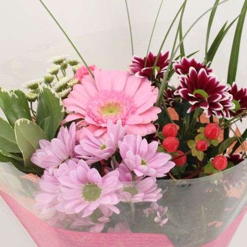 Strauß rosa Micro 7 Stiele 58cm