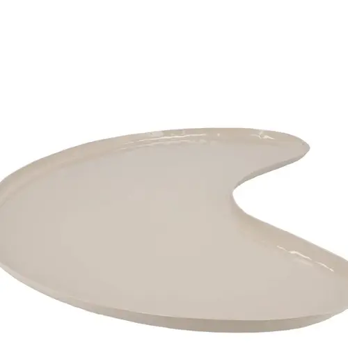 Metall Teller Hawley creme 52x34cm