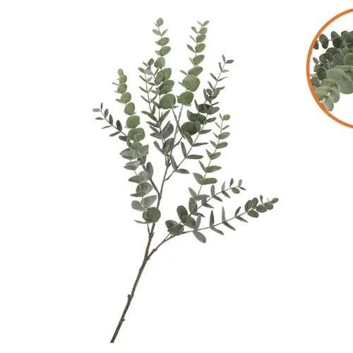 Seiden Eucalyptus grün Stiel L86cm