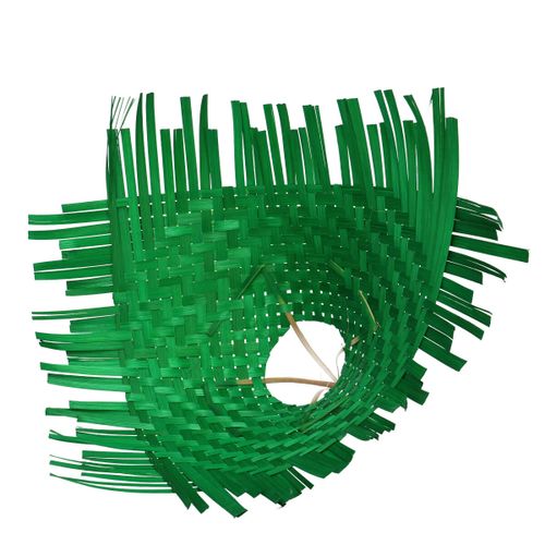 Strausshalter Bambus grün flechten D34cm