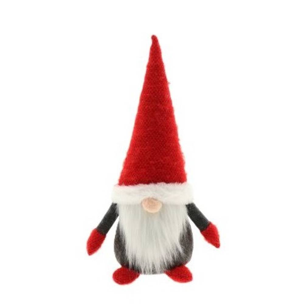 Deko Gnom rot/grau D14cm H40cm