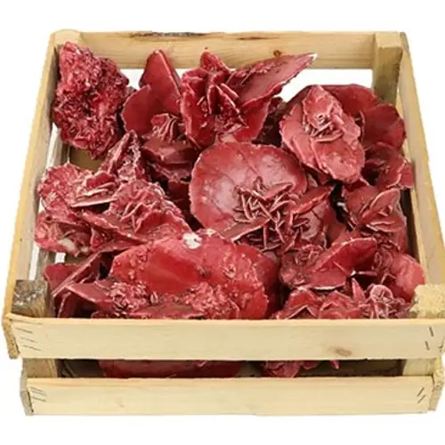 Seiden Wachs Rose bordeaux in Kiste 39x39x12cm