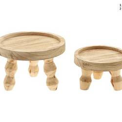 Beistelltisch Denia 2/Set natur D25cm H18cm