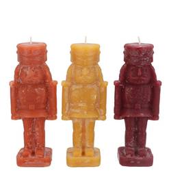 Kerze Nussknacker mix orange 04x04x12cm