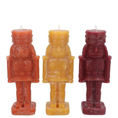 Kerze Nussknacker mix orange 04x04x12cm