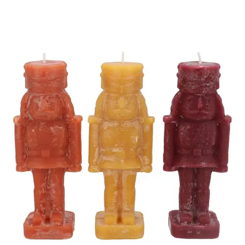 Kerze Nussknacker mix orange 04x04x12cm