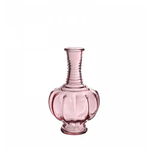 Glas Flasche Trevi rosa D02/09cm H15cm 