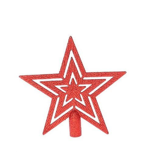 Weihnachtsbaumspitze Stern rot 20cm
