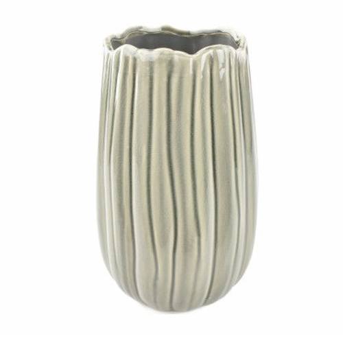 Keramik Vase Bulb grau D16cm H27.5cm