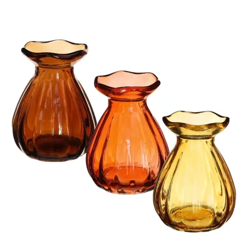 Glas Fasche Fleur mix Herbst D03/07cm H09cm