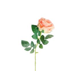 Seiden Rose lachs L65cm
