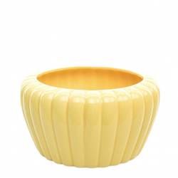 Keramik Schale Eva gelb D22cm H11.5cm
