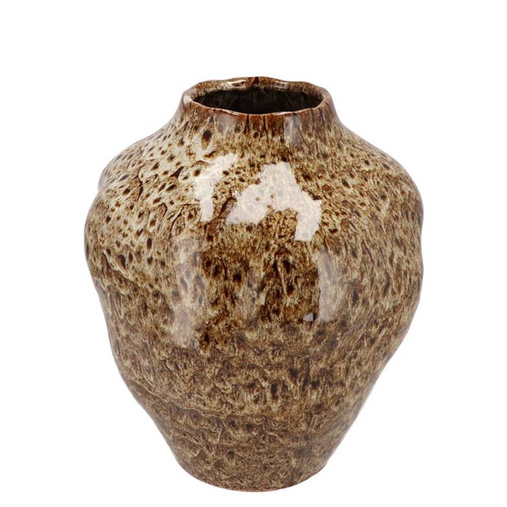 Keramik Vase Dana Bubble braun 25x25x30cm