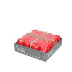 Stumpfkerze Safe hell rot D04cm H06cm
