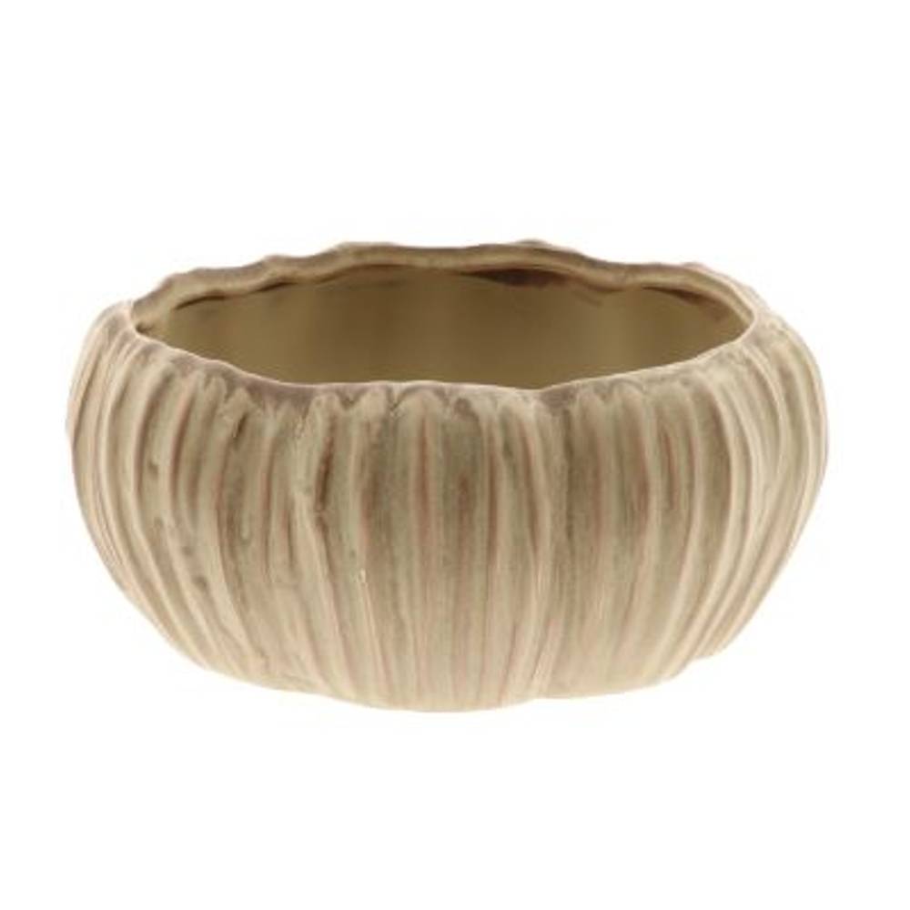 Keramik Schale Chalise hell braun D19.5cm H09cm