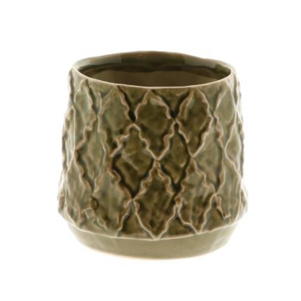 Keramik Übertopf Zaria grün D12cm H11cm