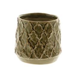 Keramik Übertopf Zaria grün D12cm H11cm