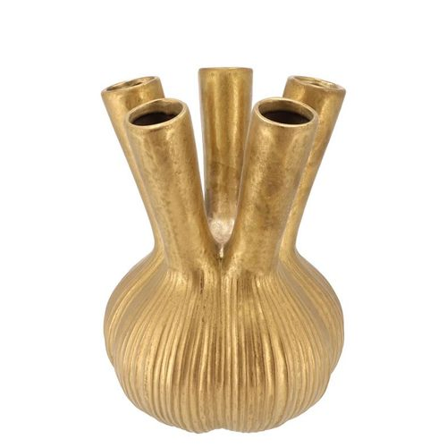 Keramik Aglio Vase gold Straight 19x19x25cm
