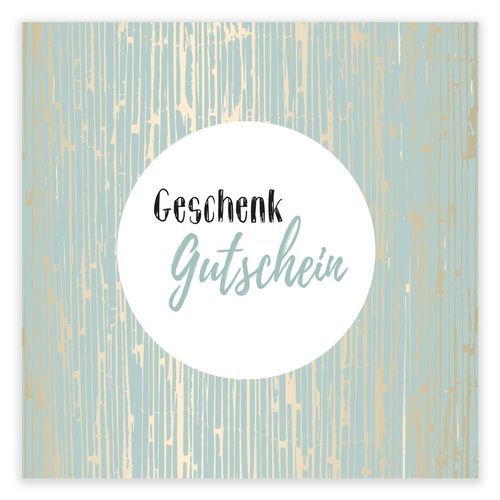 Geschenk Gutschein Minze 12x12cm x12