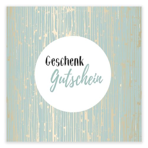 Geschenk Gutschein Minze 12x12cm x12