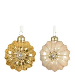 Hänger Blume mix gold D08cm