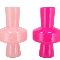 Glas Vase Beau mix rosa 18x18x31cm